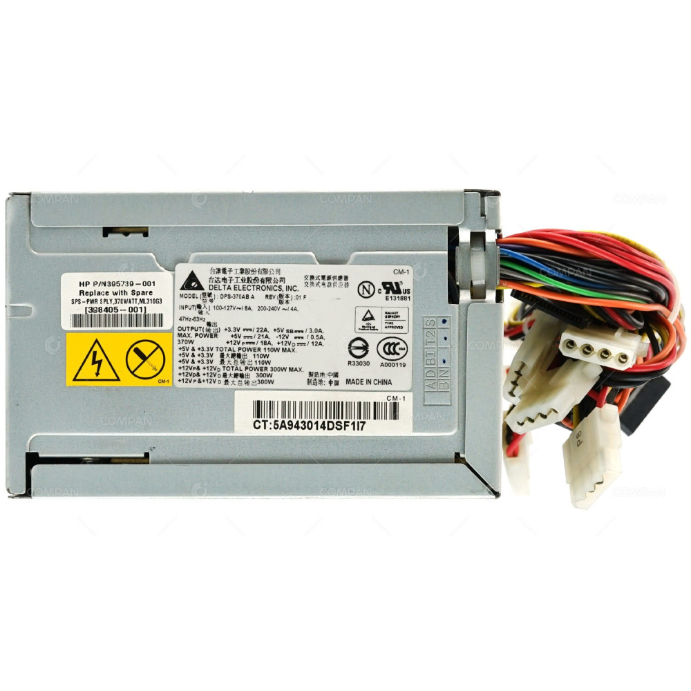 398405-001 HP 370W POWER SUPPLY FOR HPE PROLIANT ML310 G3